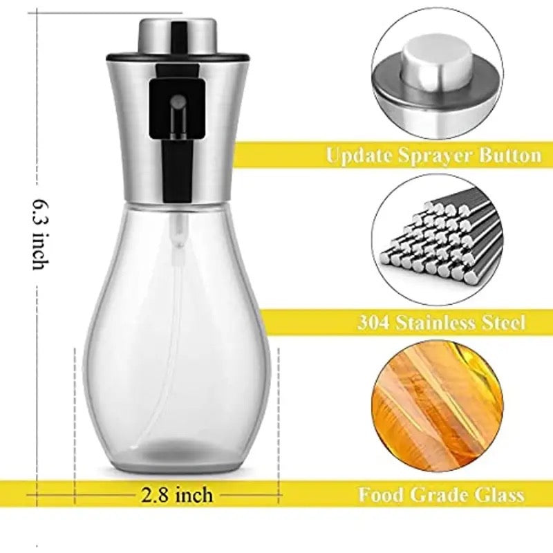Oil Spray Pot, 200ml Cooking Oil Bottle, Stainless Steel Pump Oil Dispenser, BBQ Cookware Tool, Leak Proof Bottles with Non Slip Handle, Automatic Cap and Stopper for Kitchen Cooking Oil Spray Pot, 200ml Cooking Oil Bottle, Stainless Steel Pump Oil Dispenser, BBQ Cookware Tool, Leak Proof Bottles with Non Slip Handle, Automatic Cap and Stopper for Kitchen Cooking